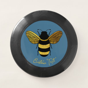 GOLD BLACK BUMBLEBEE CUSTOM CALLIGRAPHY TEXT BEE Wham-O FRISBEE
