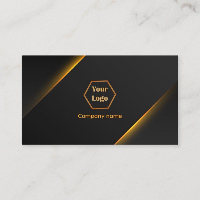 Gold & black business card (Front)