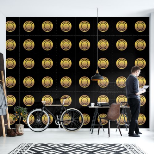 Gold Black Business Company Logo Pattern Wallpaper