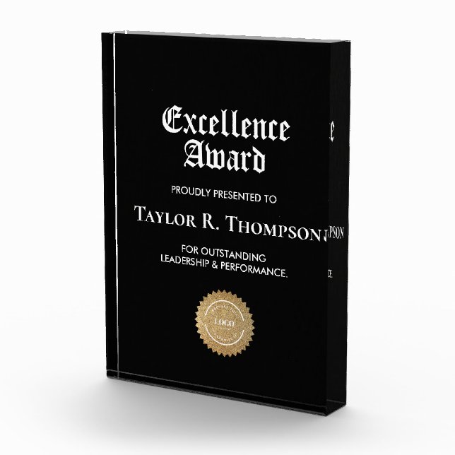 Gold Black Business logo Excellence award Custom (Right)