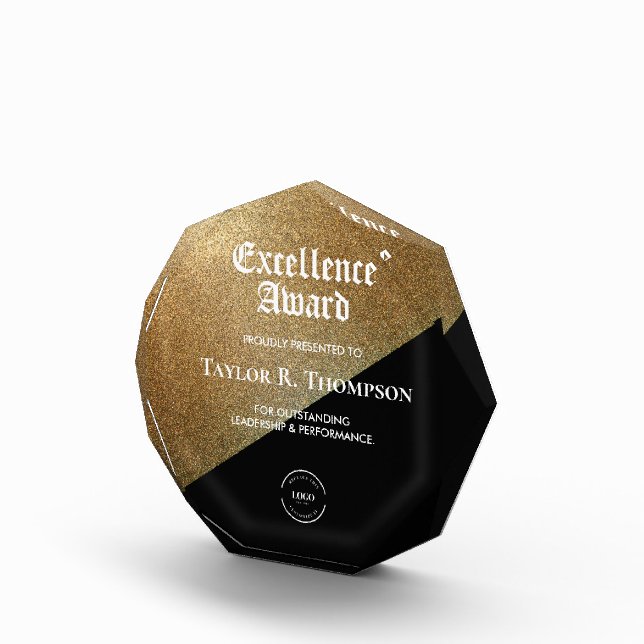 Gold Black Business logo Excellence award Custom (Right)