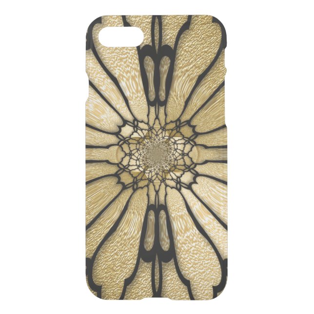 Gold Black Butterfly Wings Optical Illusion Uncommon iPhone Case (Back)