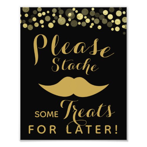 GOLD  BLACK candy bar sweet bar PARTY SIGN