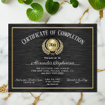 Gold Black Certificate of Completion Course Award