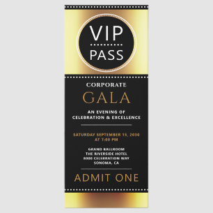 Gold Black Charity Fundraiser Gala Ticket