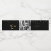 Gold & Black Cheers 60 years, 60th Birthday Party