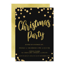 Gold Black Christmas Corporate Holiday Party Invitation