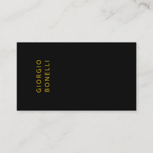 Gold & Black Color Minimalist Personal Modern Name Enclosure Card