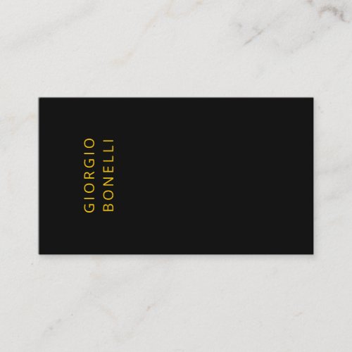 Gold & Black Color Minimalist Personal Modern Name Enclosure Card
