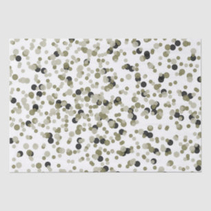Gold Black Confetti Dots Tissue Paper