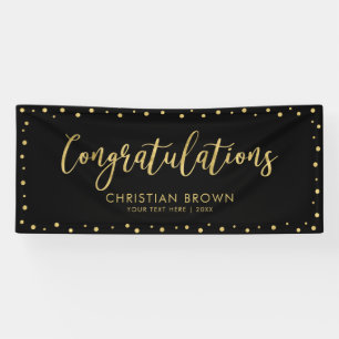 Gold & Black Congratulations Party, Event Banner
