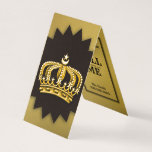 Gold &amp; Black Crown Business Card at Zazzle
