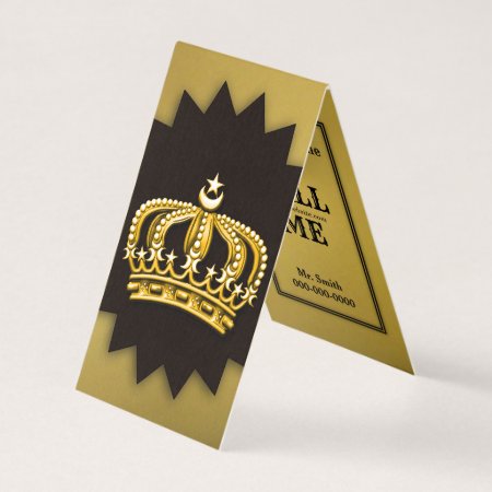 Gold & Black Crown Business Card