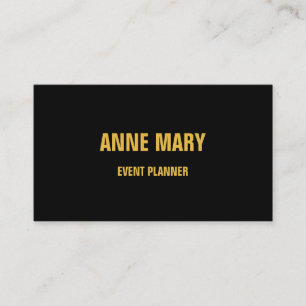 Gold Black Custom Color Modern Classy Elegant Business Card