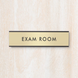 Gold Black Customizable Text Template Exam Room Door Sign