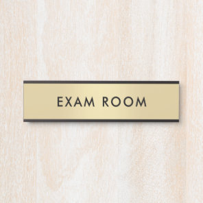 Gold Black Customizable Text Template Exam Room Door Sign