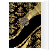 Gold & black damask pattern cards (Inside (Left))