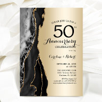 Gold Black Elegant 50th Anniversary