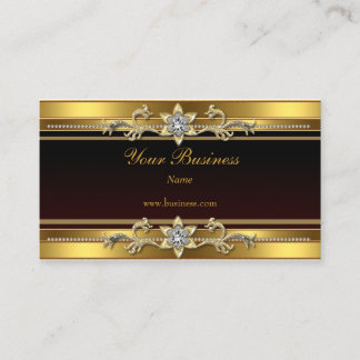 Gold Black Elegant Classy Jewel Business Card