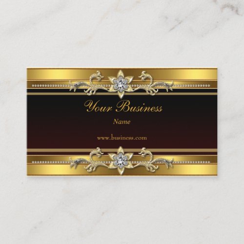 Gold Black Elegant Classy Jewel Business Card