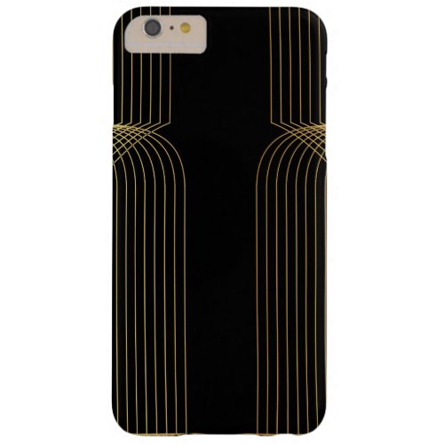 Gold black elegant cool unique trendy line art barely there iPhone 6 plus case