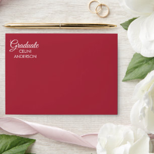 Gold & Black Elegant Graduation Envelopes 