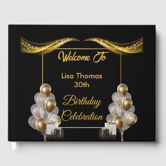 Gold Black Elegant Guest Book
