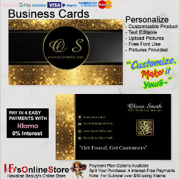 Gold Black Elegant QR Code Business Card 19