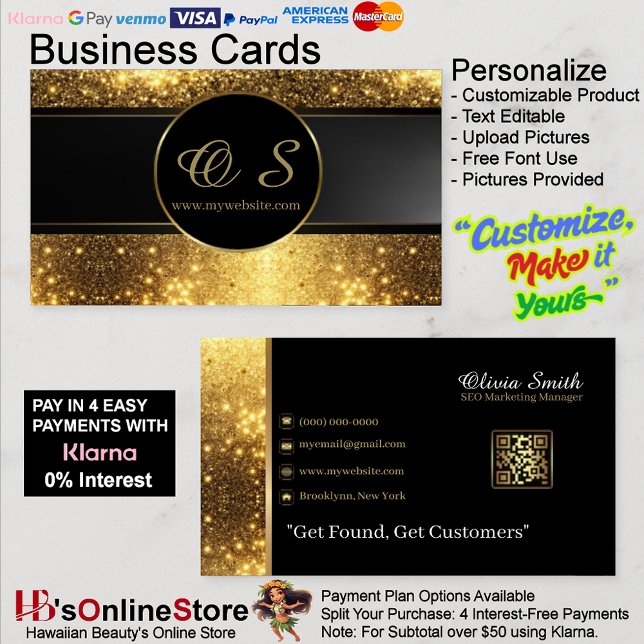 Gold Black Elegant QR Code Business Card 19 (Gold Black Elegant QR Code Business Card 19.
)