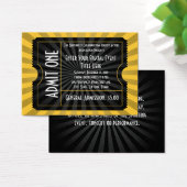 Gold + Black Event Ticket, Lg Business Card Size (Desk)