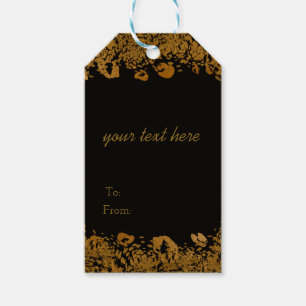 Gold & Black Exotic Jungle Cheetah Elegant Gift Tags