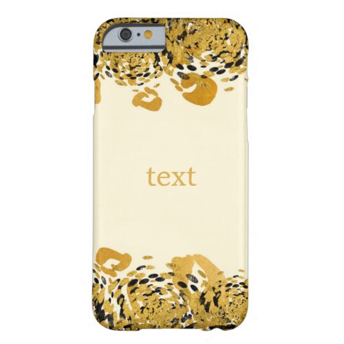 Gold  Black Exotic Jungle Cheetah Glamour Cream Barely There iPhone 6 Case