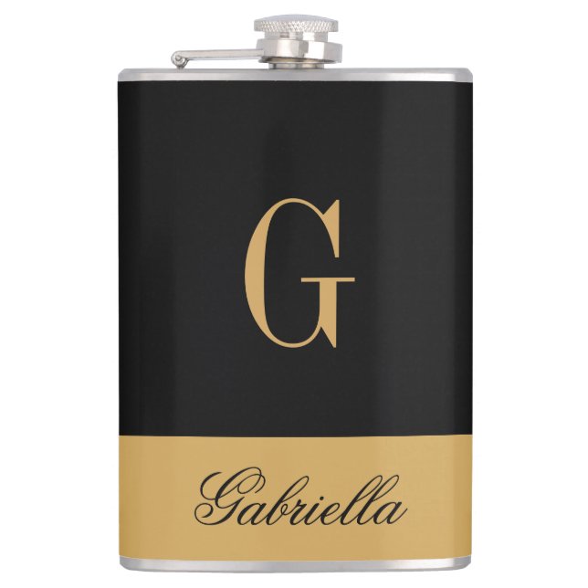 Gold Black Flask (Front)