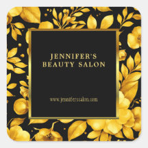 Gold black flowers promotional professional