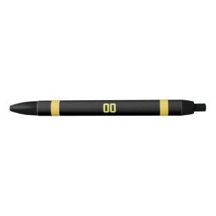 Gold & Black Football Team Personalized Pen