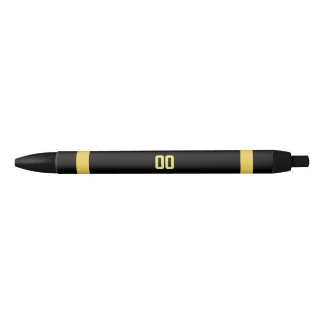 Gold & Black Football Team Personalized Pen (Front)