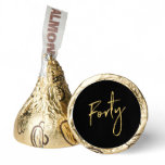 Gold & Black Forty Lettering 40th Birthday Party Hershey®'s Kisses® Gold & Black Forty Lettering 40th Birthday Party Hershey®'s Kisses®