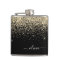 Gold Black Girly Glitter Sparkle Monogram Name
