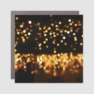 Gold Black Glitter: Abstract De-focused Background Car Magnet