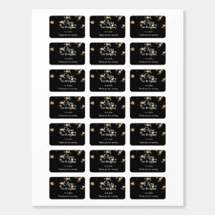 Gold black glitter add name birthday date year tex matchboxes