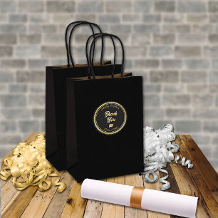 Gold   Black Grad Cap Class of 2026 Thank You Classic Round Sticker