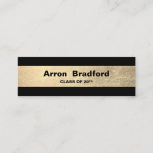 Gold Black Graduation Name Card Enclosure