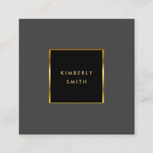 Gold black gray minimalist business cards