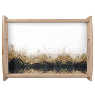 Gold & Black Hairstylist Salon Serving Tray