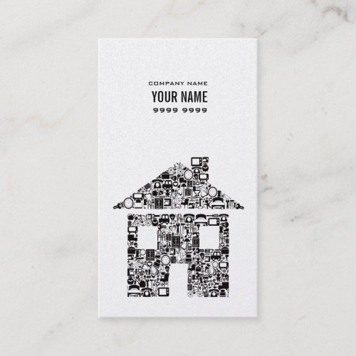 Gold &amp; Black House Real Estate Business Card