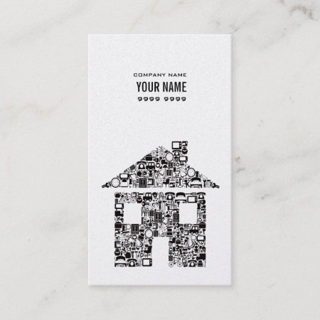Gold & Black House Real Estate Photo Business Card