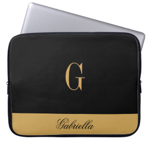 Gold Black Laptop Sleeve
