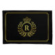 Gold Black Laurel Wreath Crown Monogram Royal