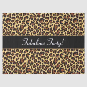 Gold Black Leopard Fabulous 40 Birthday A23 Tissue Paper