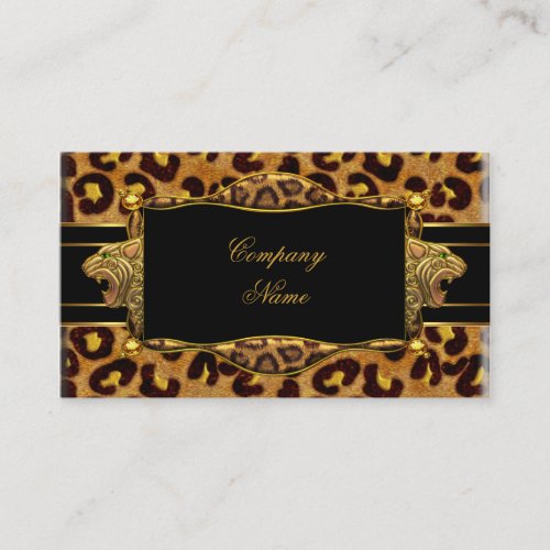 Gold Black Leopard Gold Elegant Boutique 7 Business Card Templates